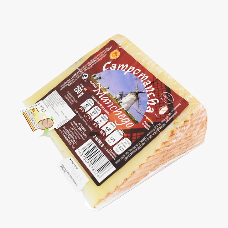Queso Manchego Campomancha - Cuña con 3 meses de maduración